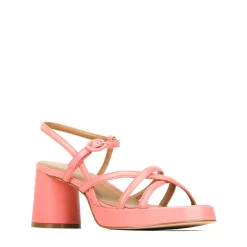 DORIANO LEATHER HEEL SANDALS><noscript><img width=