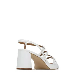DORIANO LEATHER HEEL SANDALS><noscript><img width=