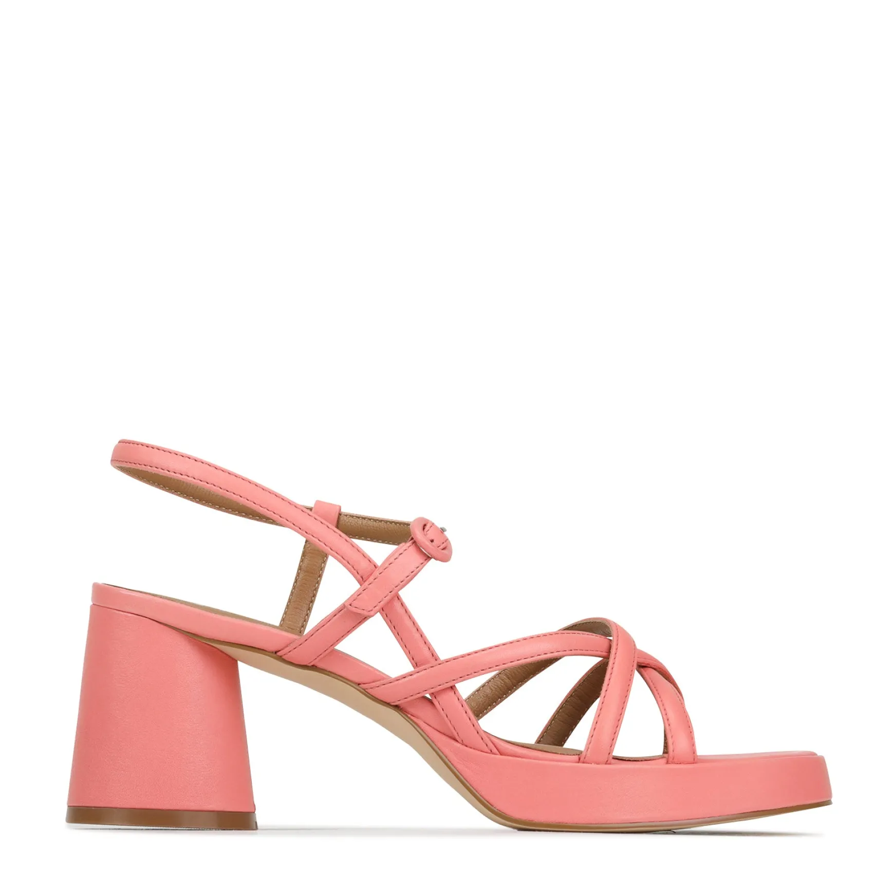 DORIANO LEATHER HEEL SANDALS>EOS Footwear Shop