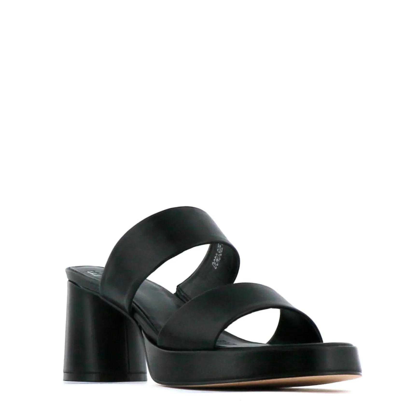 DORO LEATHER MULE HEEL SANDALS>EOS Footwear Cheap