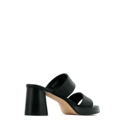 DORO LEATHER MULE HEEL SANDALS><noscript><img width=