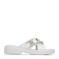 ELEASE LEATHER SLIDE HEEL SANDALS><noscript><img width=