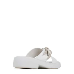 ELEASE LEATHER SLIDE HEEL SANDALS><noscript><img width=