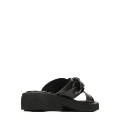 ELEASE LEATHER SLIDE HEEL SANDALS><noscript><img width=