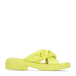 ELEASE LEATHER SLIDE HEEL SANDALS><noscript><img width=
