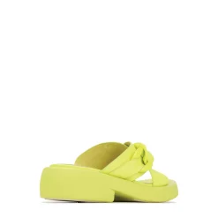 ELEASE LEATHER SLIDE HEEL SANDALS><noscript><img width=