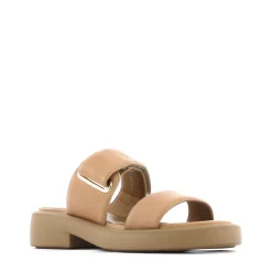 ELENI LEATHER HEEL SLIDE SANDALS><noscript><img width=