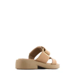 ELENI LEATHER HEEL SLIDE SANDALS><noscript><img width=