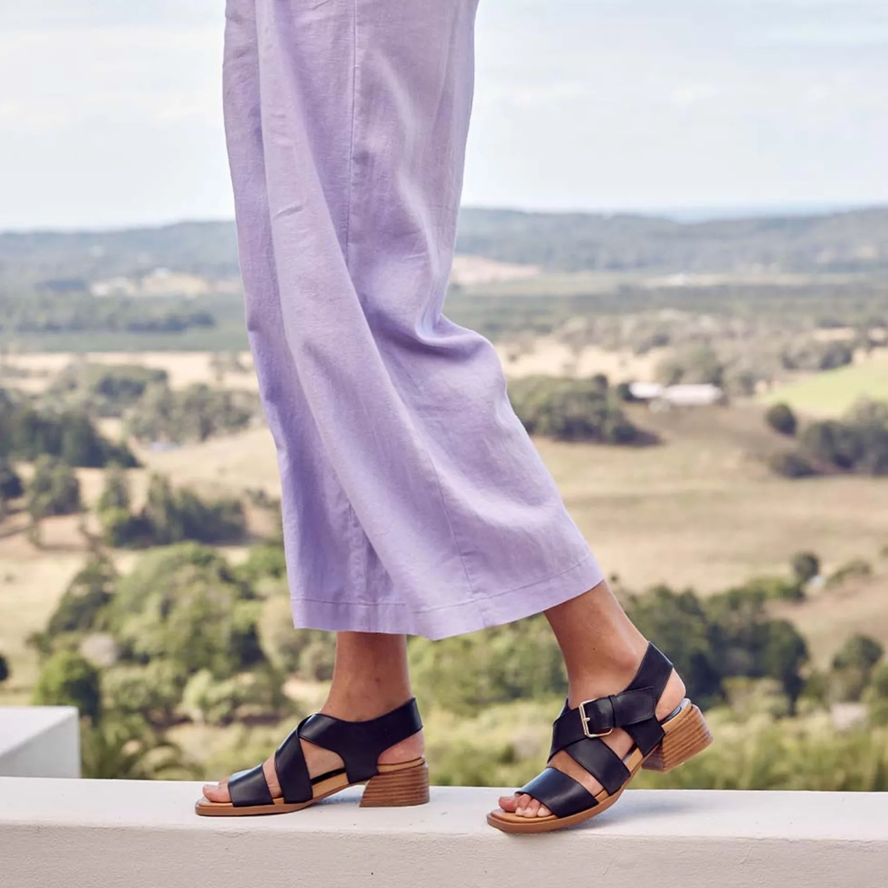 ELLI ANKLE STRAP SANDALS LEATHER>EOS Footwear Cheap