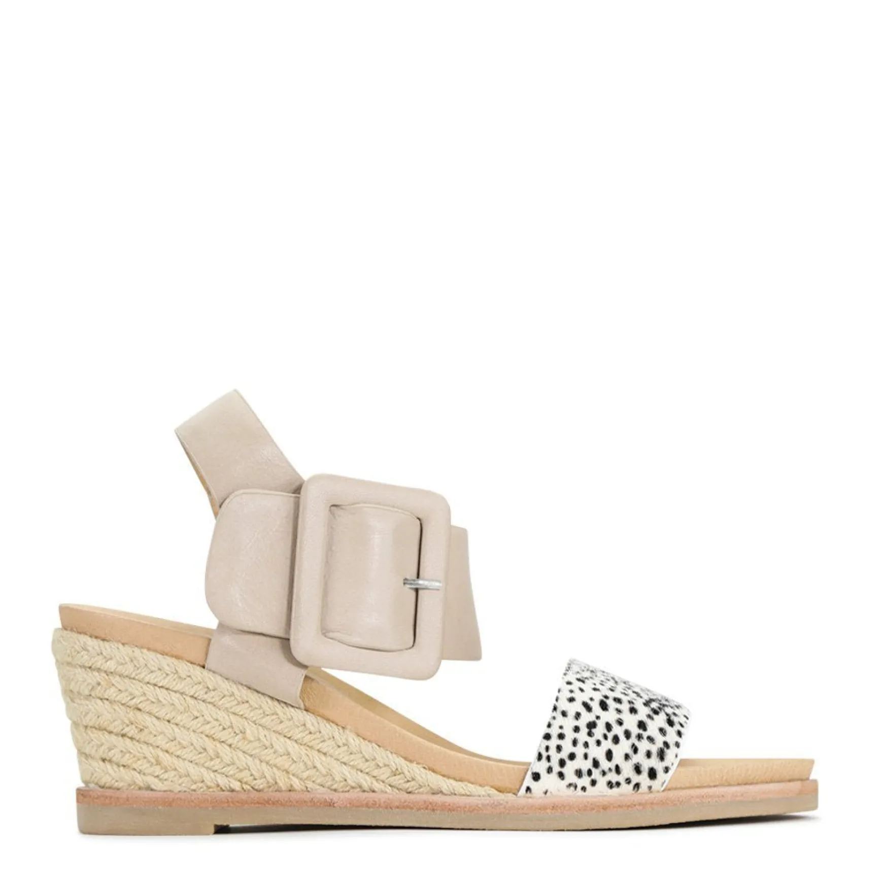 EMPATHY LEATHER ESPADRILLE WEDGE SANDALS>EOS Footwear Discount