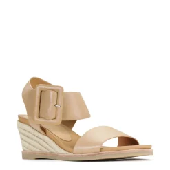 EMPATHY LEATHER ESPADRILLE WEDGE SANDALS><noscript><img width=