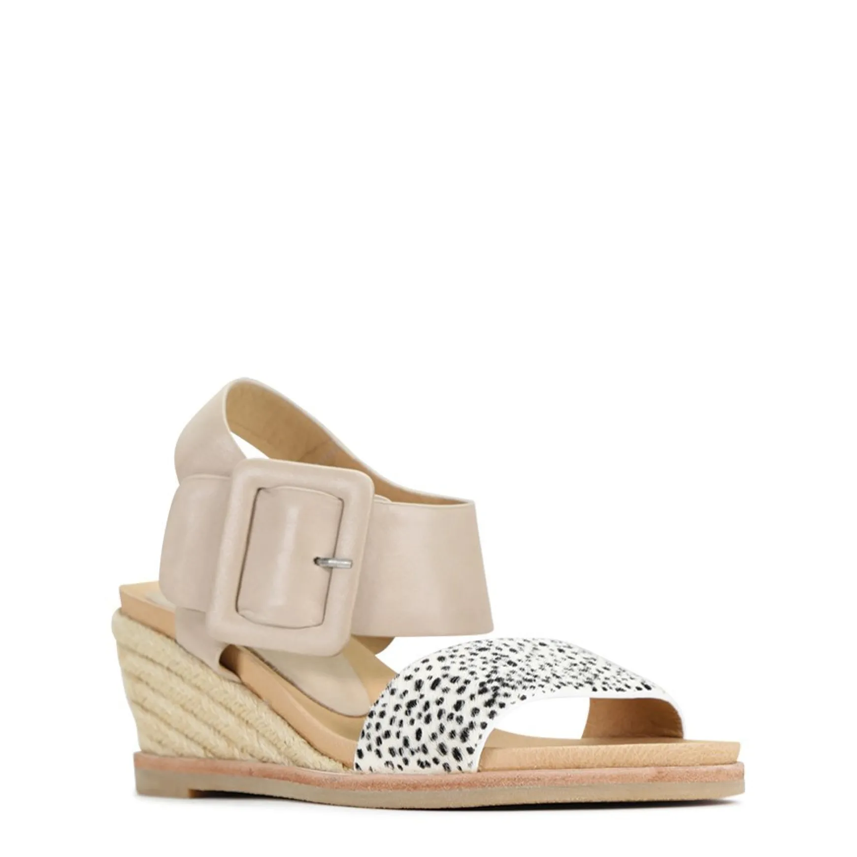 EMPATHY LEATHER ESPADRILLE WEDGE SANDALS>EOS Footwear Discount