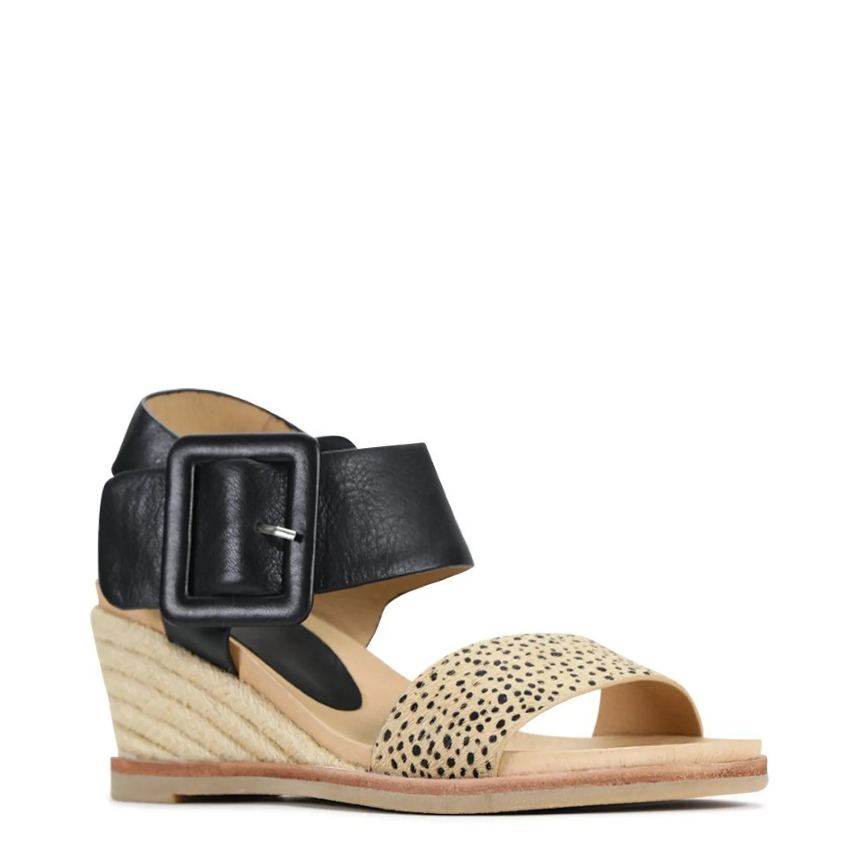 EMPATHY LEATHER ESPADRILLE WEDGE SANDALS>EOS Footwear Discount