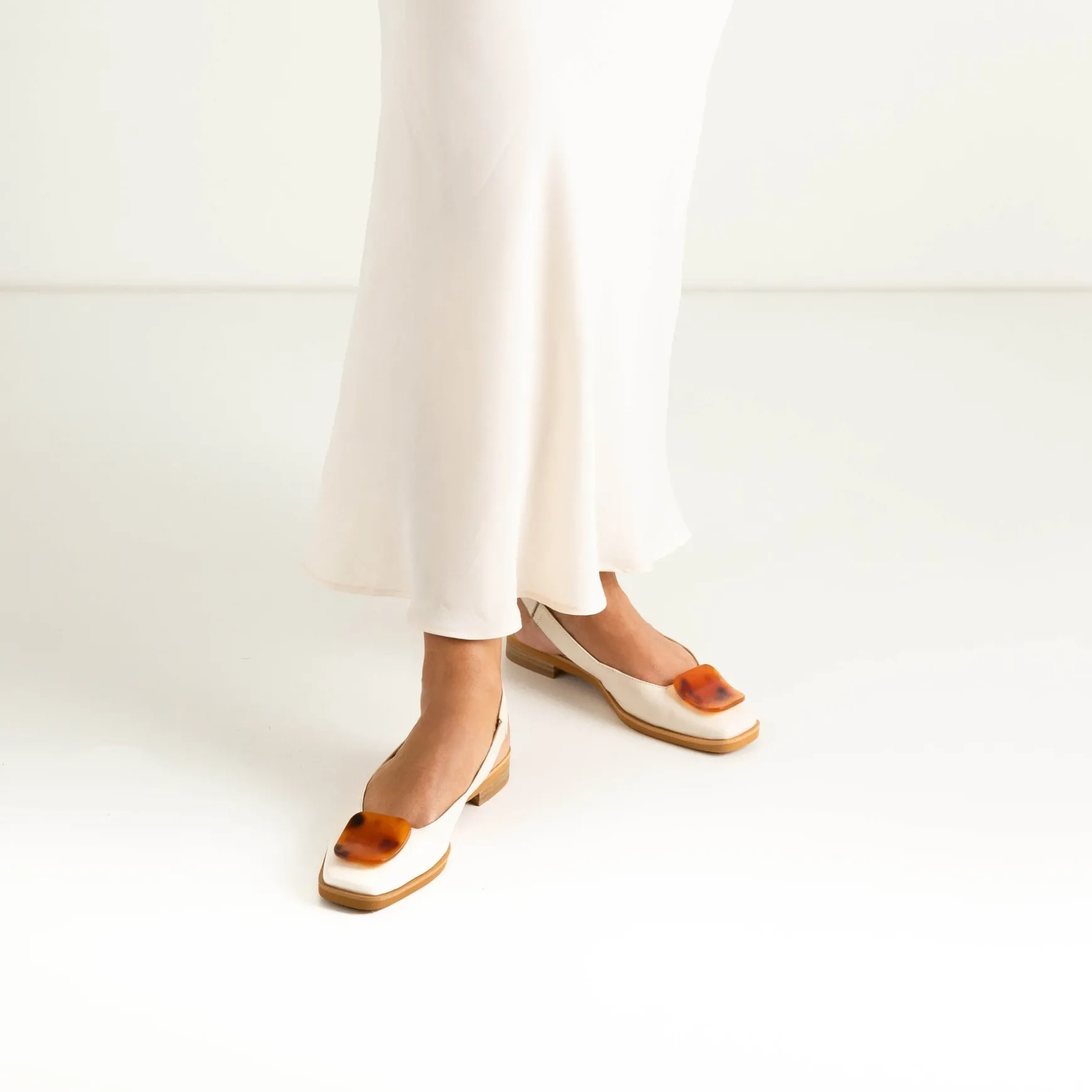 ESSY SLING-BACK FLATS LEATHER>EOS Footwear Store