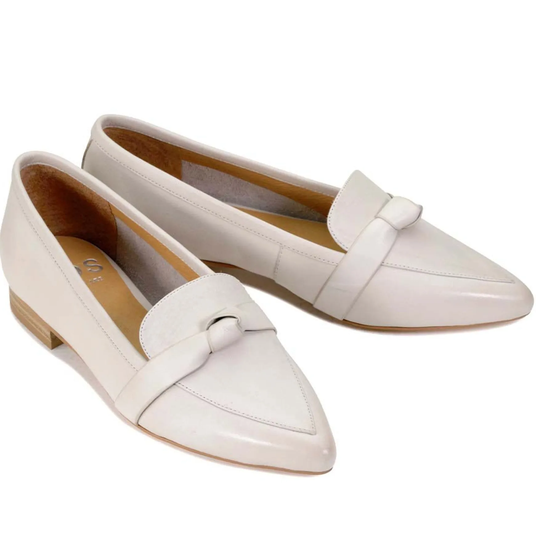 EVERLEE LEATHER POINTED LOAFERS>EOS Footwear Online