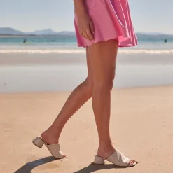 FIO LEATHER BLOCK HEEL SANDALS>EOS Footwear Cheap