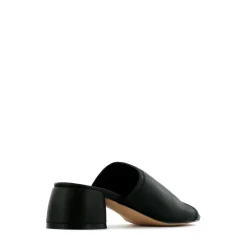 FIO LEATHER BLOCK HEEL SANDALS><noscript><img width=