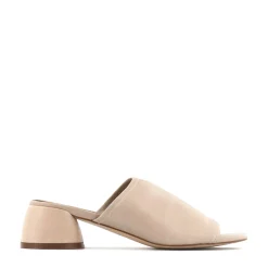 FIO LEATHER BLOCK HEEL SANDALS><noscript><img width=