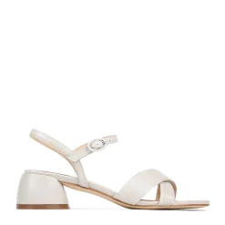 FIORA LEATHER BLOCK HEEL SANDALS><noscript><img width=