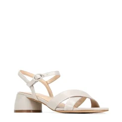 FIORA LEATHER BLOCK HEEL SANDALS><noscript><img width=
