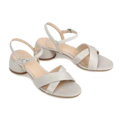 FIORA LEATHER BLOCK HEEL SANDALS><noscript><img width=