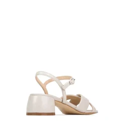 FIORA LEATHER BLOCK HEEL SANDALS><noscript><img width=