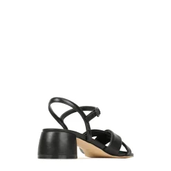 FIORA LEATHER BLOCK HEEL SANDALS><noscript><img width=