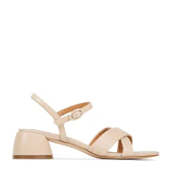 FIORA LEATHER BLOCK HEEL SANDALS><noscript><img width=