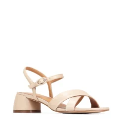 FIORA LEATHER BLOCK HEEL SANDALS><noscript><img width=