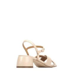 FIORA LEATHER BLOCK HEEL SANDALS><noscript><img width=