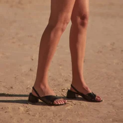 FIORELLO LEATHER HEEL SANDALS>EOS Footwear Online