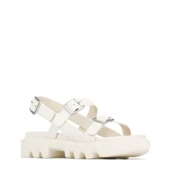 FLICKER LEATHER SANDALS><noscript><img width=