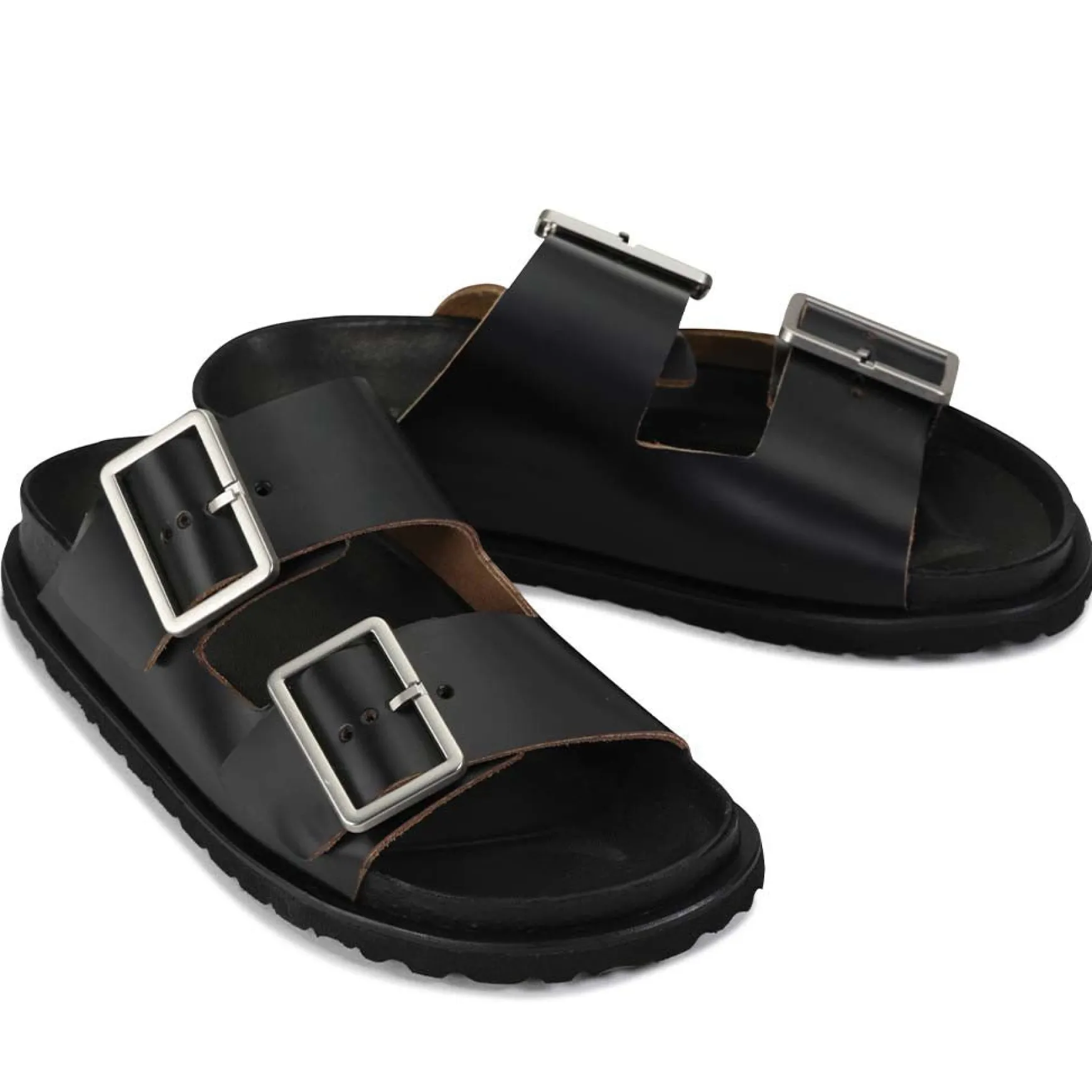 FLOREN LEATHER SLIDE SANDALS>EOS Footwear Clearance