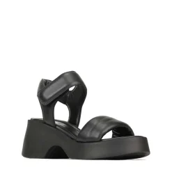 FLORINA LEATHER CHUNKY WEDGE SANDALS><noscript><img width=