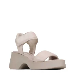 FLORINA LEATHER CHUNKY WEDGE SANDALS><noscript><img width=