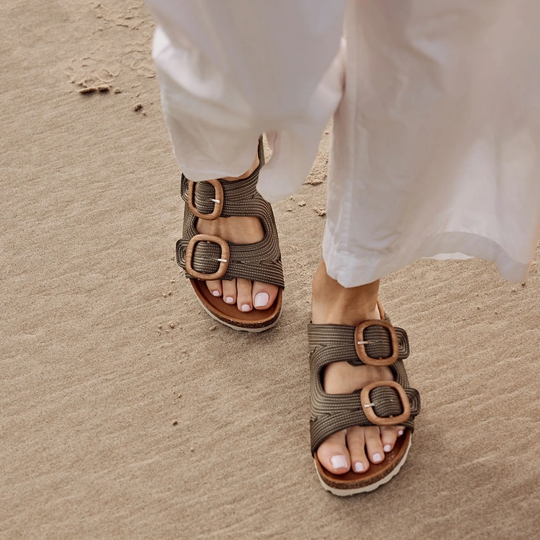 GIANA SLIDE SANDALS LEATHER>EOS Footwear New