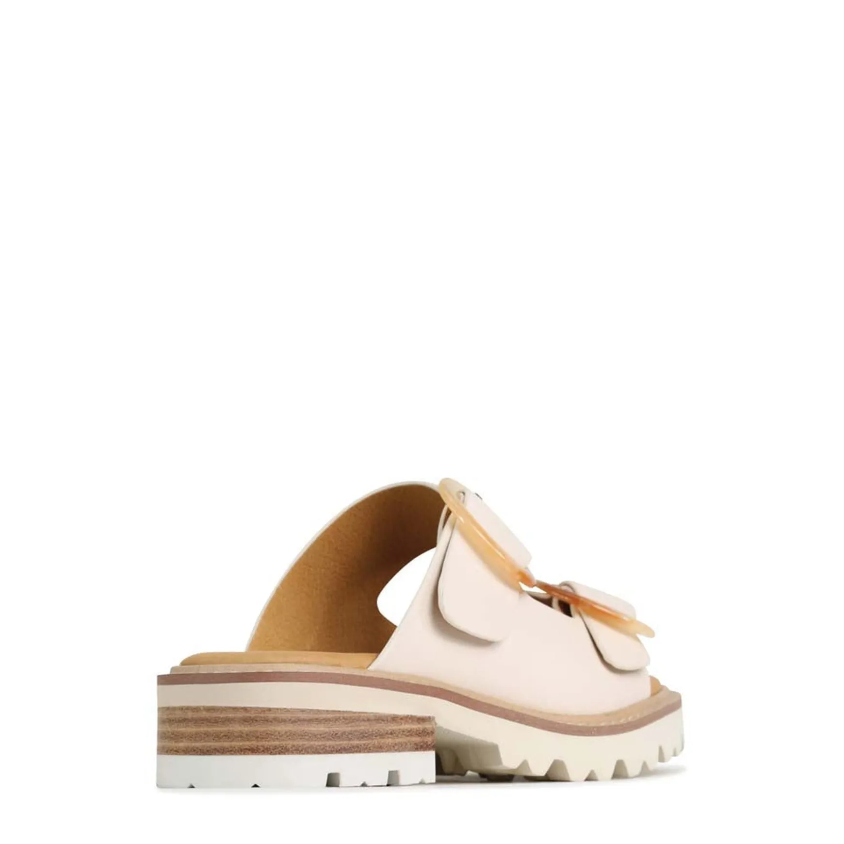 GILA BLOCK HEEL SLIDES LEATHER>EOS Footwear Store