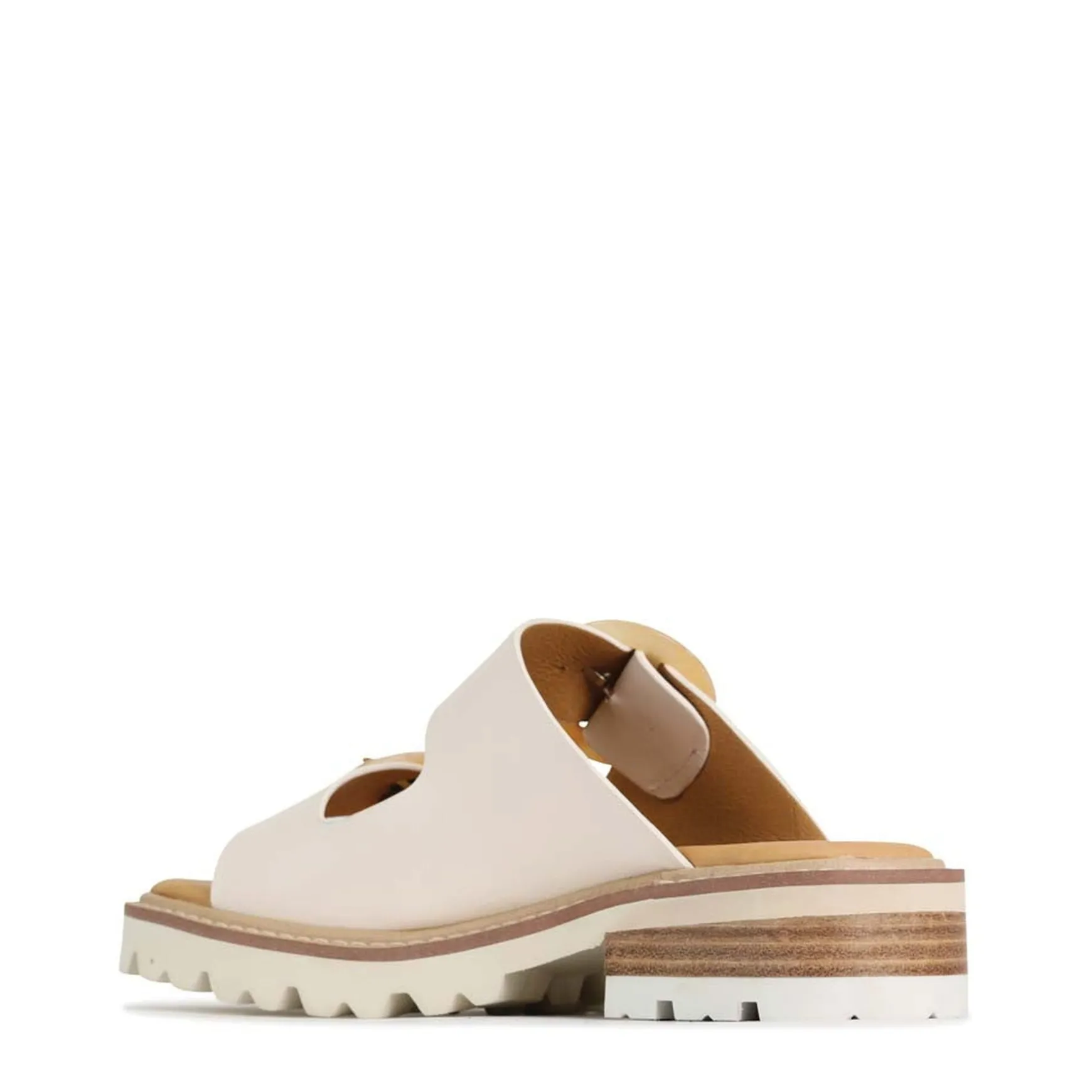 GILA BLOCK HEEL SLIDES LEATHER>EOS Footwear Store