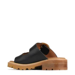 GILA BLOCK HEEL SLIDES LEATHER><noscript><img width=