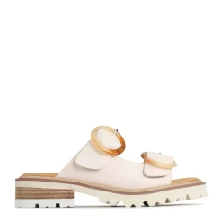 GILA BLOCK HEEL SLIDES LEATHER><noscript><img width=