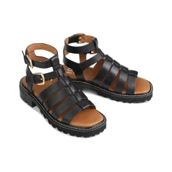 GIZELLE FISHERMAN SANDALS LEATHER><noscript><img width=