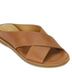 HIGH LEATHER SLIDE SANDALS><noscript><img width=