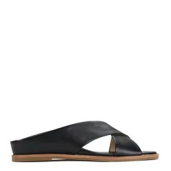 HIGH LEATHER SLIDE SANDALS><noscript><img width=