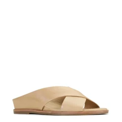 HIGH LEATHER SLIDE SANDALS><noscript><img width=