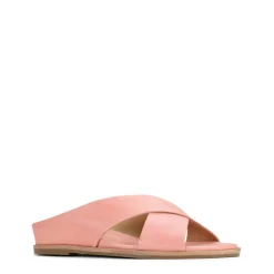 HIGH LEATHER SLIDE SANDALS><noscript><img width=