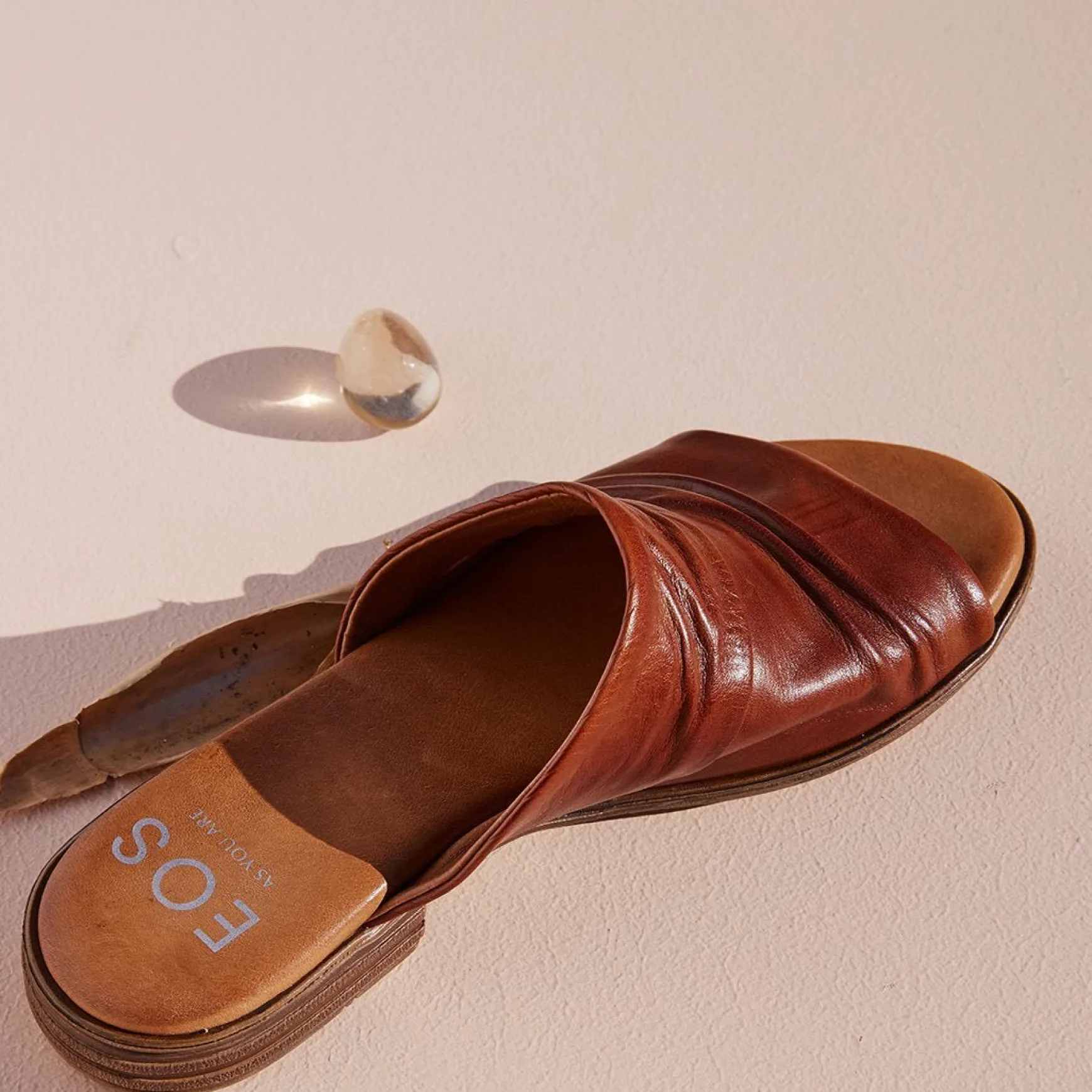 ILO LEATHER SLIDE SANDALS>EOS Footwear Cheap
