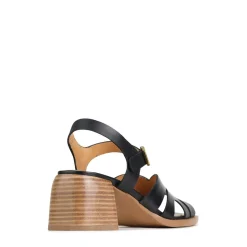 ISA LOW HEEL SANDALS LEATHER><noscript><img width=