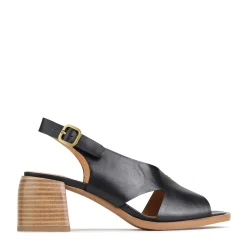 ISADORA LEATHER BLOCK HEEL SANDALS><noscript><img width=