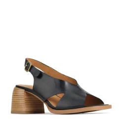 ISADORA LEATHER BLOCK HEEL SANDALS><noscript><img width=
