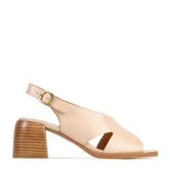 ISADORA LEATHER BLOCK HEEL SANDALS><noscript><img width=